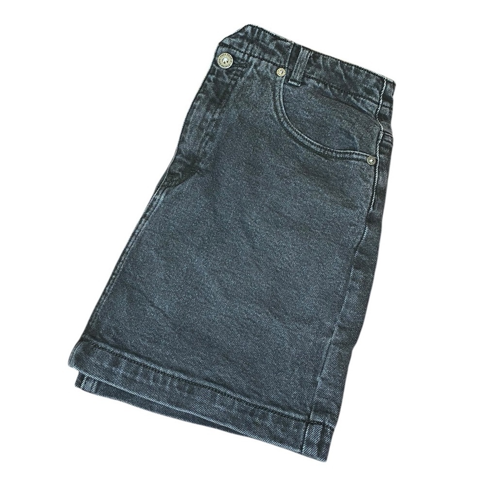 Free People Black Denim Mini Skirt Women’s 6 29 Moto Summer Fall Grunge 90s Punk - Picture 3 of 6